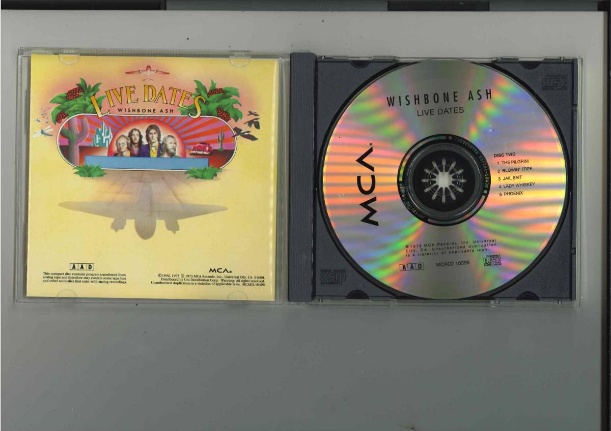 CD２枚組WISHBONE ASH　CD-1　MCAD 210396_画像2
