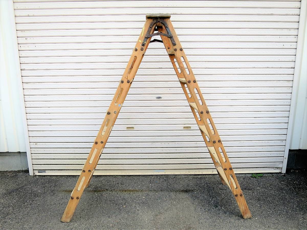 ヤフオク! - ビンテージ ウッドラダー 木製 アンティーク 梯