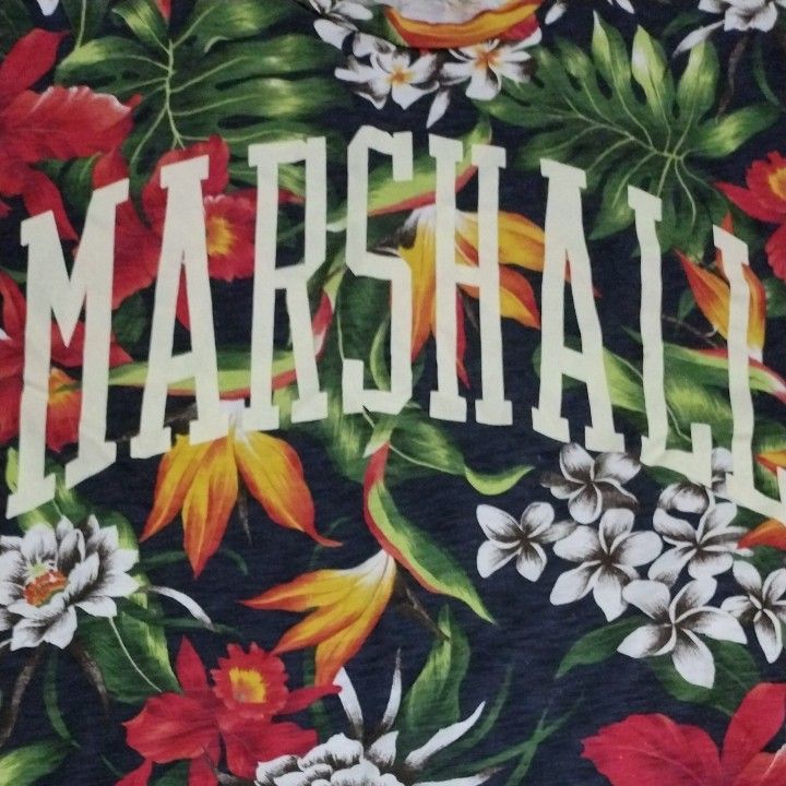 FRANKLIN MARSHALL フランクリンマーシャル 半袖Tシャツ イタリア製  プリントTシャツ 花 サイズM 