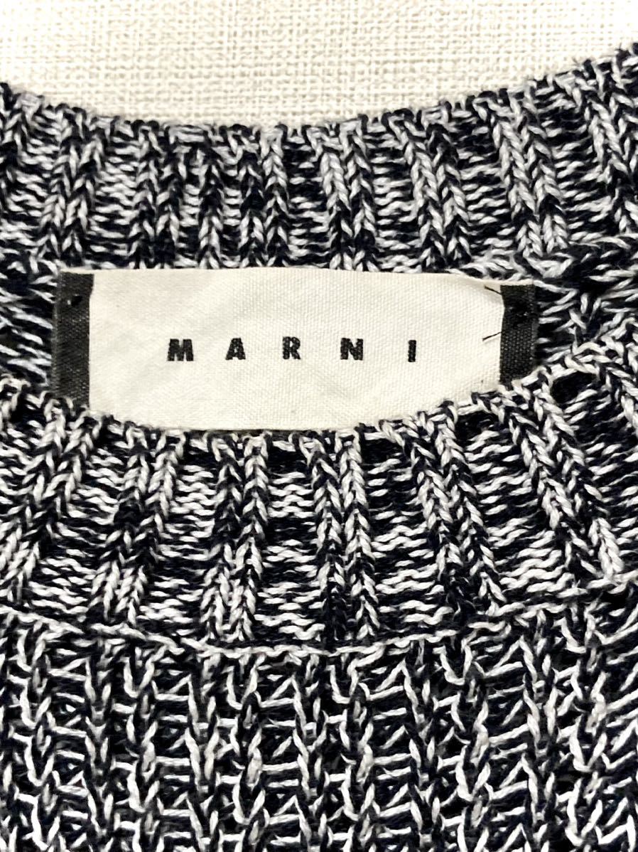 マルニ marni メンズ ニット ベスト 杢グレー マーブル セーター
