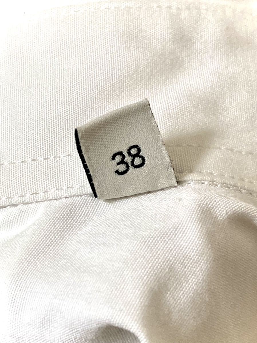ジバンシィ　ジバンシー　刺繍ロゴ　メンズ　シャツ　ホワイト　白　givenchy エンブロイダリー　コットン　ドレス　装飾　38_画像10
