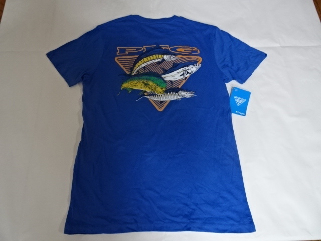 USA購入 人気アウトドア系ブランド コロンビア スポーツ【Columbia Sportswear】【PFG】FISHイラストバックプリント TシャツUS Mサイズ_画像4