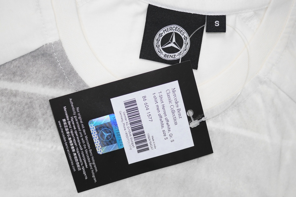 新品 Mercedes-Benzメルセデス ベンツ クラシックTシャツ白MメンズSサイズAMGアンティークカー非売品レースカーF1シルバーアローSLホワイト_画像4