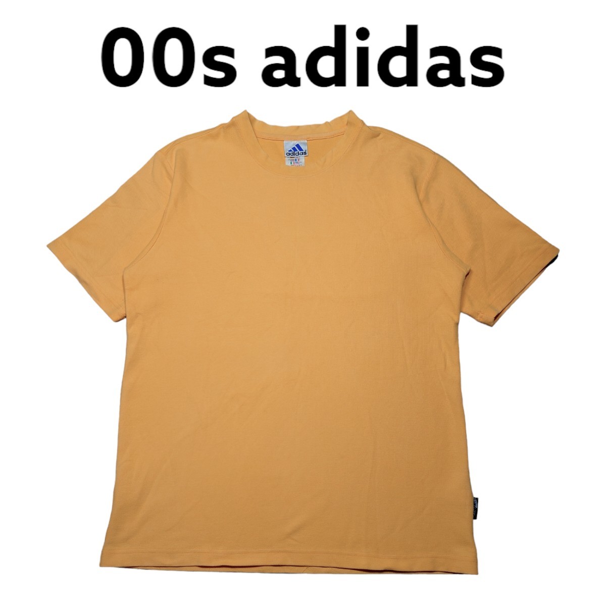 00s adidas　鹿子　無地Tシャツ　古着　アディダス　ワンポイント刺繍