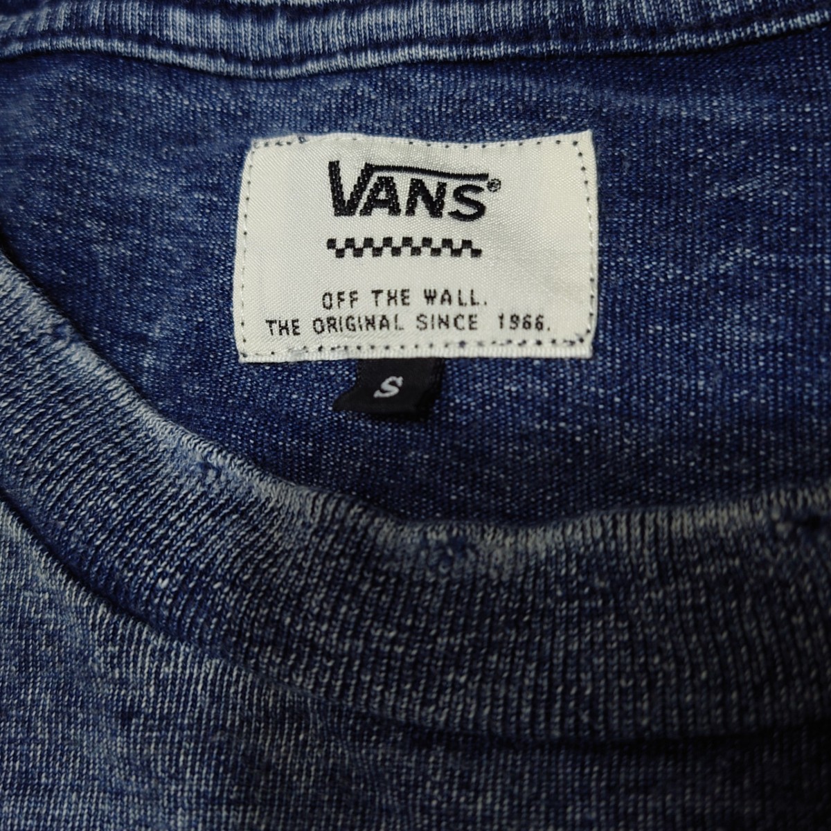 VANS　ダメージ加工　デニム風Tシャツ　無地　胸ポケット　バンズ　ヴァンズ_画像5