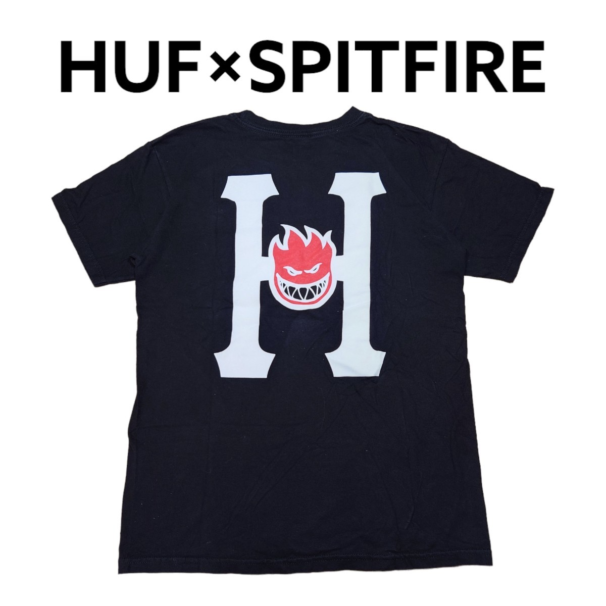 ハフ×スピットファイヤ　ビッグプリントTシャツ　HUF 　SPITFIRE
