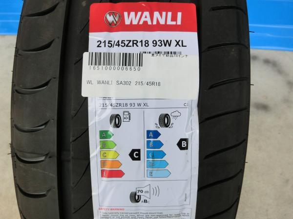 SAI ヴォクシー 18インチ 新品 夏タイヤ 4本 WANLI SPORT macro SA302 215/45R18 93W XL Mazda3 アクセラ アテンザ エクシーガ 岡崎_画像4