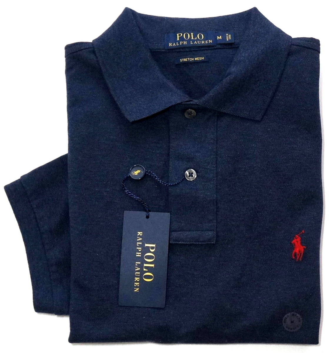 [ новый товар ] Ralph Lauren # олень. . рубашка-поло # M # стрейч темно-синий Heather POLO RALPH LAUREN стандартный товар 