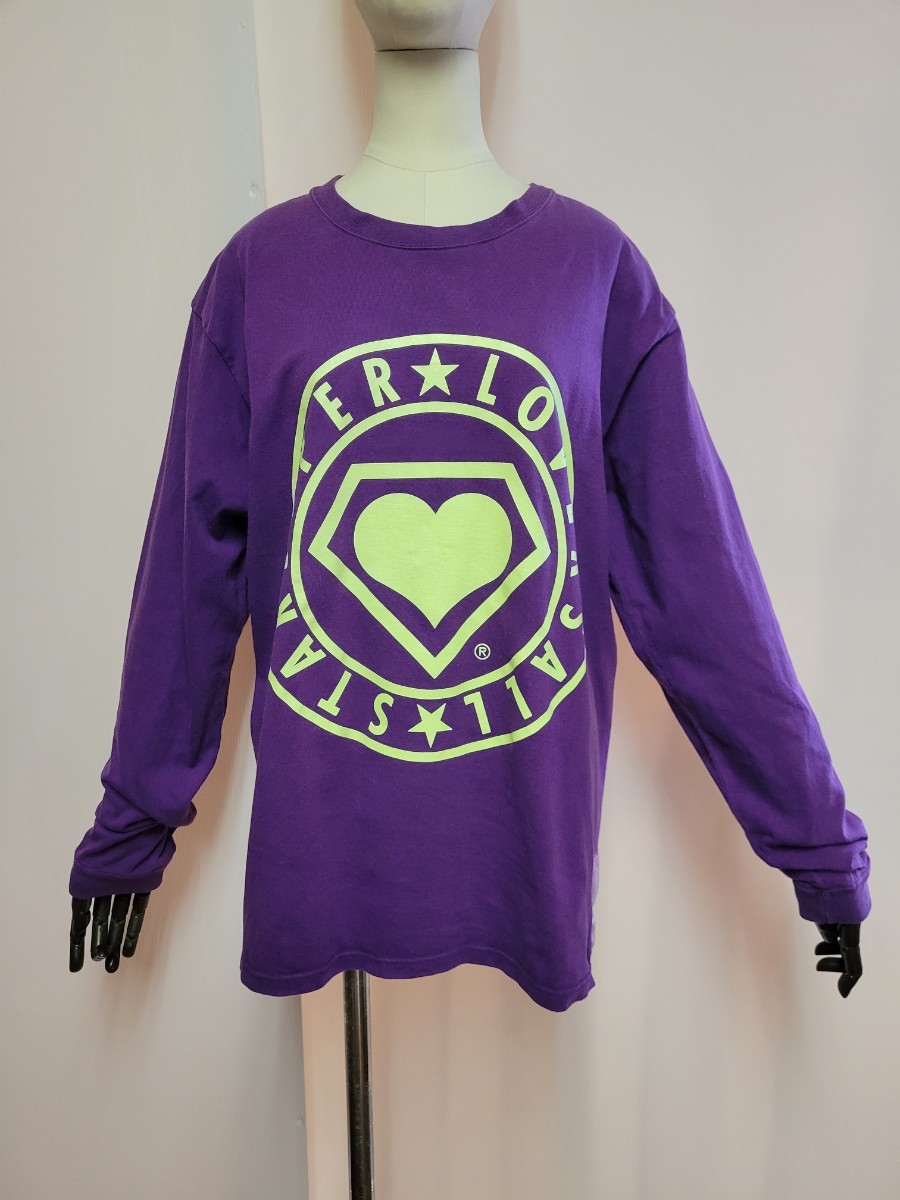 [SUPER LOVERS] Logo BIG cut and sewn лиловый / Hsu laba90s 00s Y2K long T