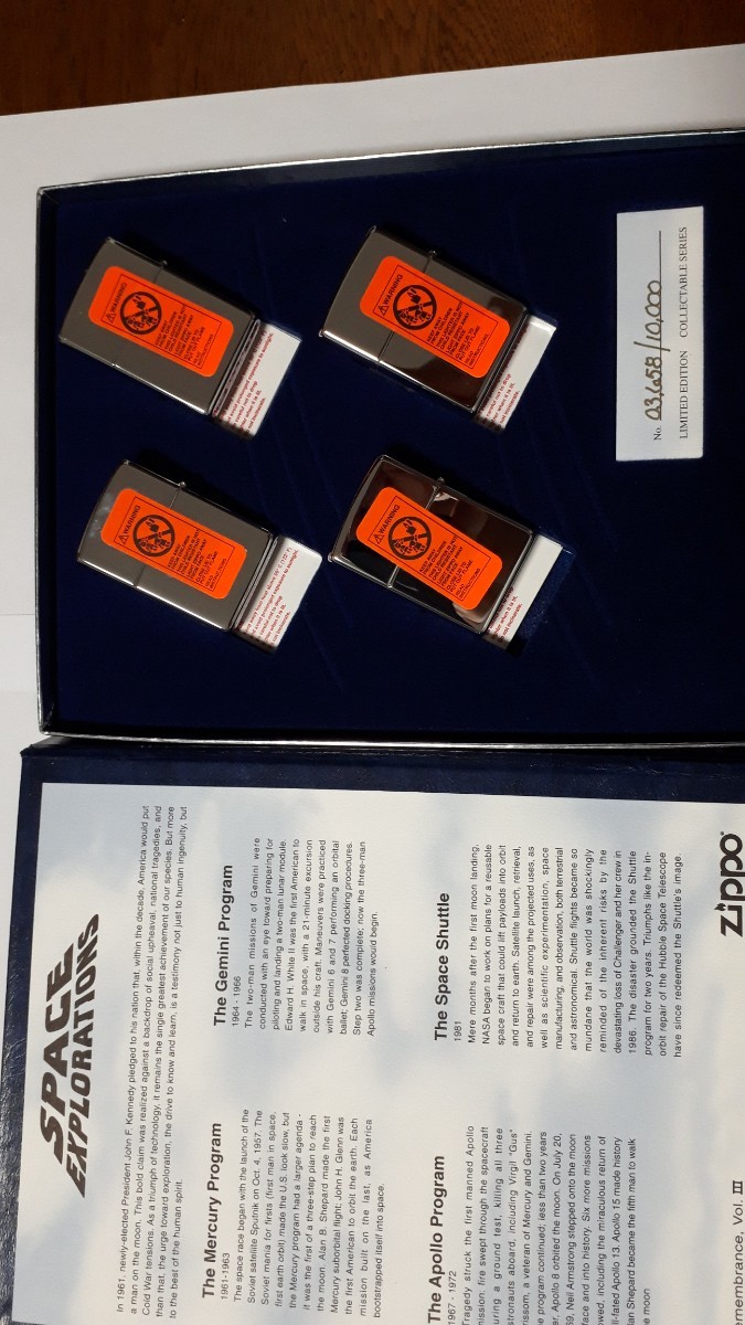 未使用 SPACE EXPLORATIONS Zippo COLLECTABLE SERIES アメリカ宇宙