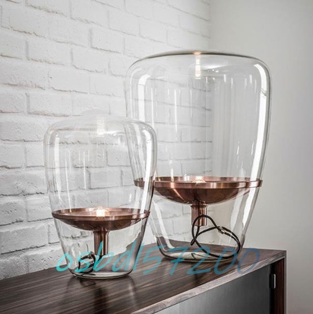◆芸術品◆デザインインテリア　ナイトスタンド　　クリア&ゴールド　間接照明　テーブルライト　ランプ