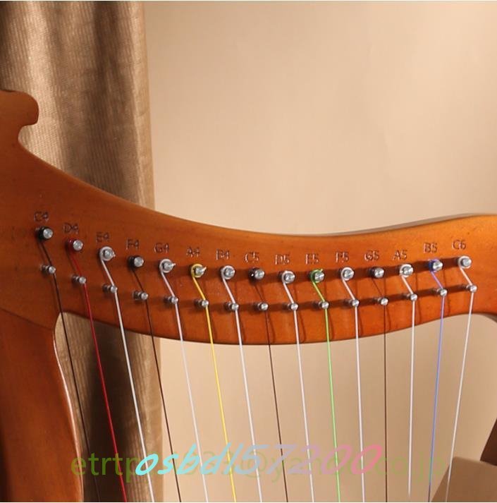 極上★ ハープ 楽器 ライアー楽器 19トーン リャキン 木製_画像5