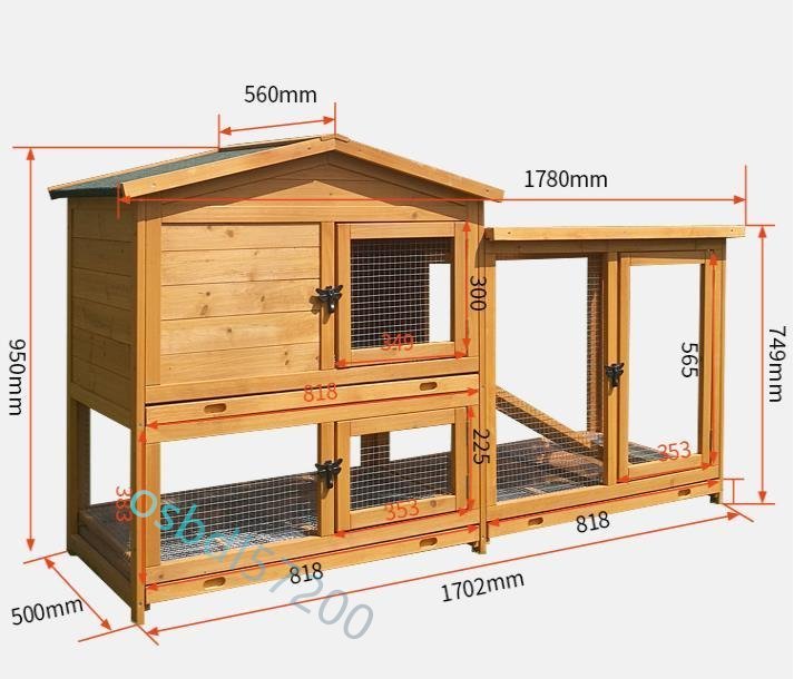  popular * high quality . is to small shop pet holiday house large gorgeous house wooden rainproof . corrosion rabbit chicken small shop breeding a Hill bird cage outdoors .. garden for enduring abrasion 
