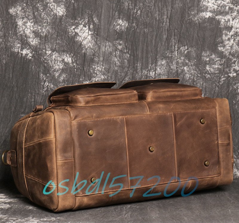 ボストンバッグ メンズ 本革 トラベルバッグ 旅行バッグ 旅行鞄 ゴルフバッグ スポーツバッグ 大容量 旅行 出張用 レザー バケットバッグ_画像2