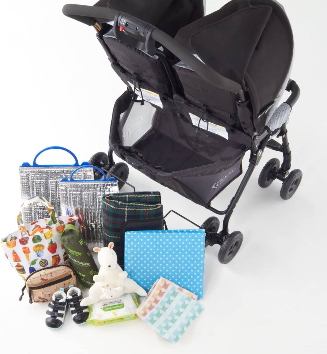 送料無料 GRACO (グレコ) デュオスポーツ ジェミニブラック 二人乗り