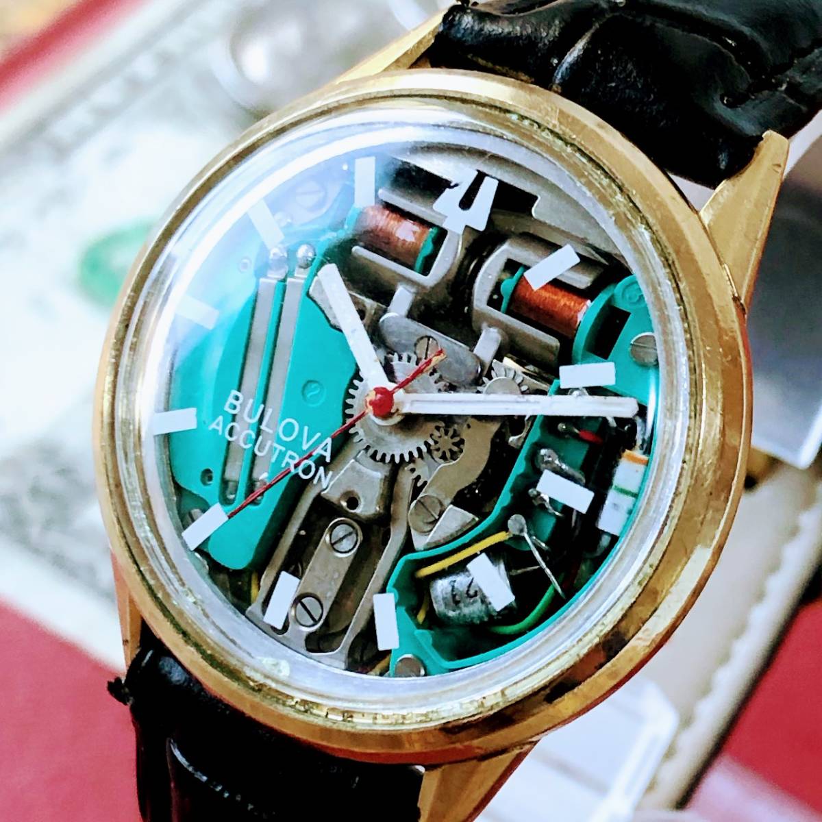 #1875【売切り特価！】メンズ 腕時計 ブローバ 音叉時計 動作良好 アキュトロン 1960年代 アンティーク BULOVA Accutron ヴィンテージ