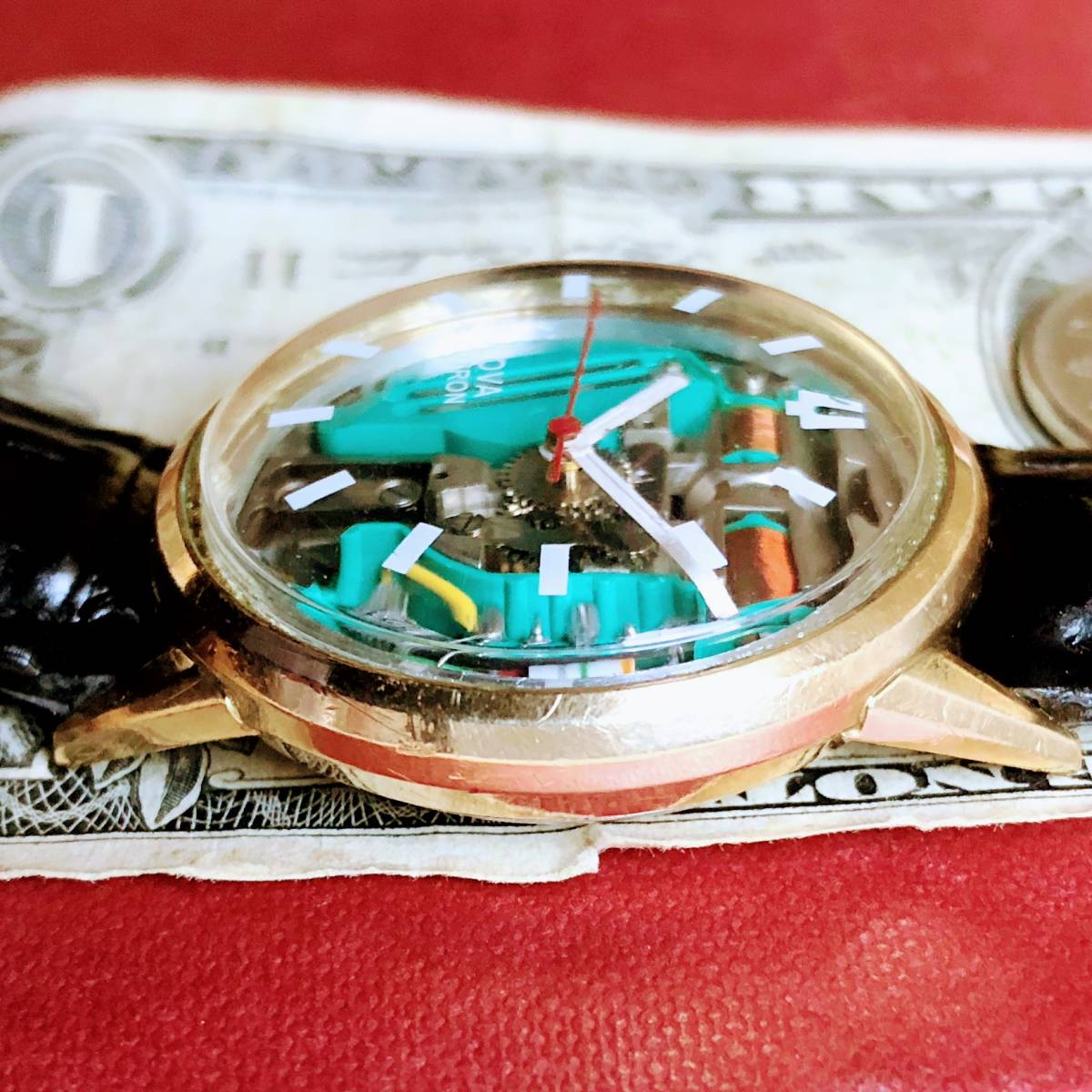 #1875【売切り特価！】メンズ 腕時計 ブローバ 音叉時計 動作良好 アキュトロン 1960年代 アンティーク BULOVA Accutron ヴィンテージ_画像9