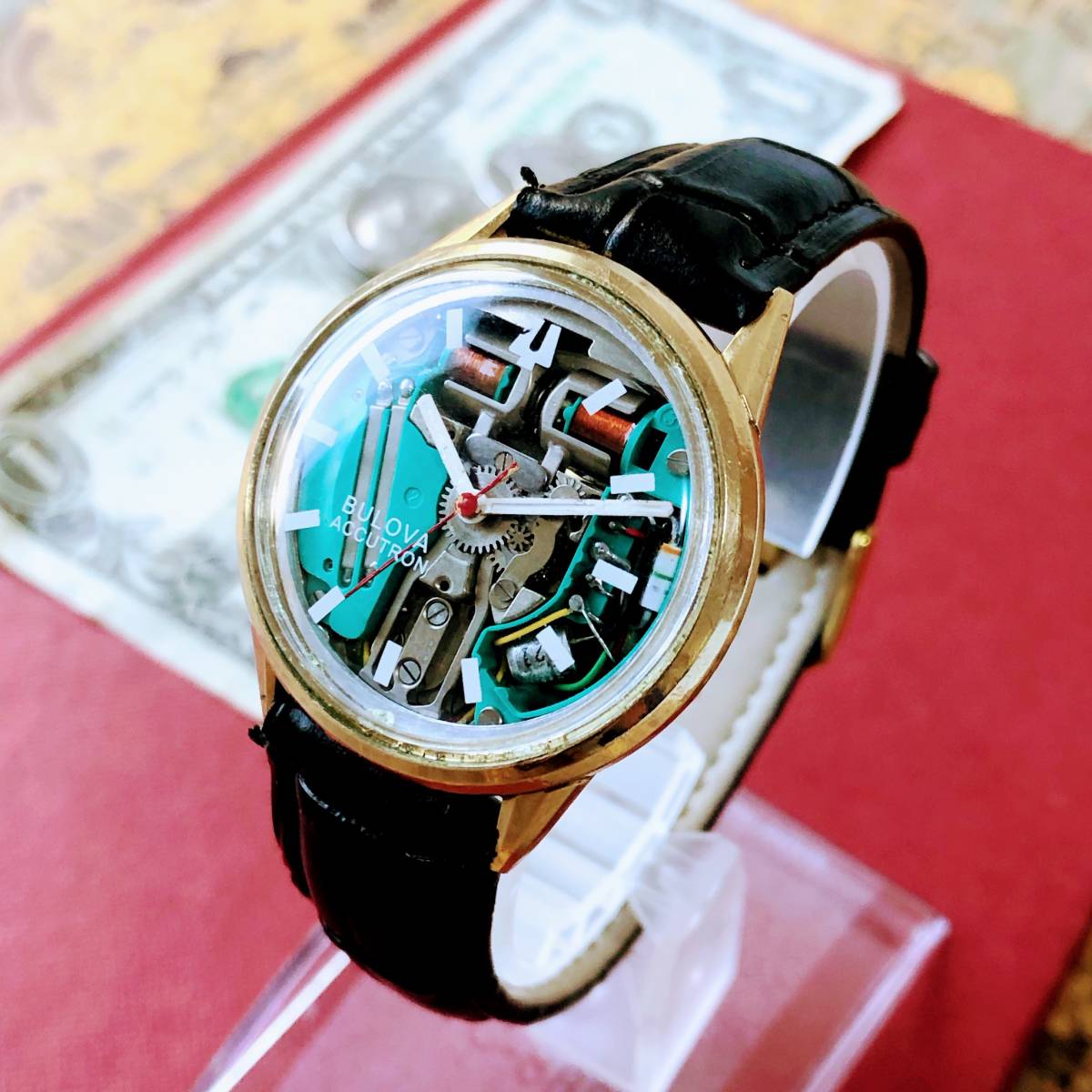 #1875【売切り特価！】メンズ 腕時計 ブローバ 音叉時計 動作良好 アキュトロン 1960年代 アンティーク BULOVA Accutron ヴィンテージ_画像2