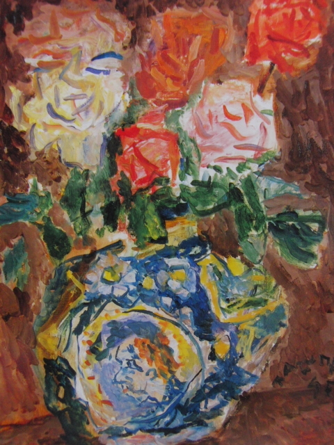 中川 一政、「薔薇」、希少画集・額装画、日本製・新品額縁にて額装致します Yahoo!オークション - 中川一政 【薔薇】 希少な画集画 より