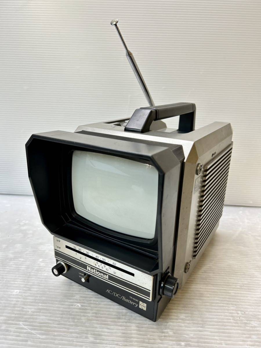 1982年 車用白黒 ナショナルカーテレビ ブラウン管テレビ-