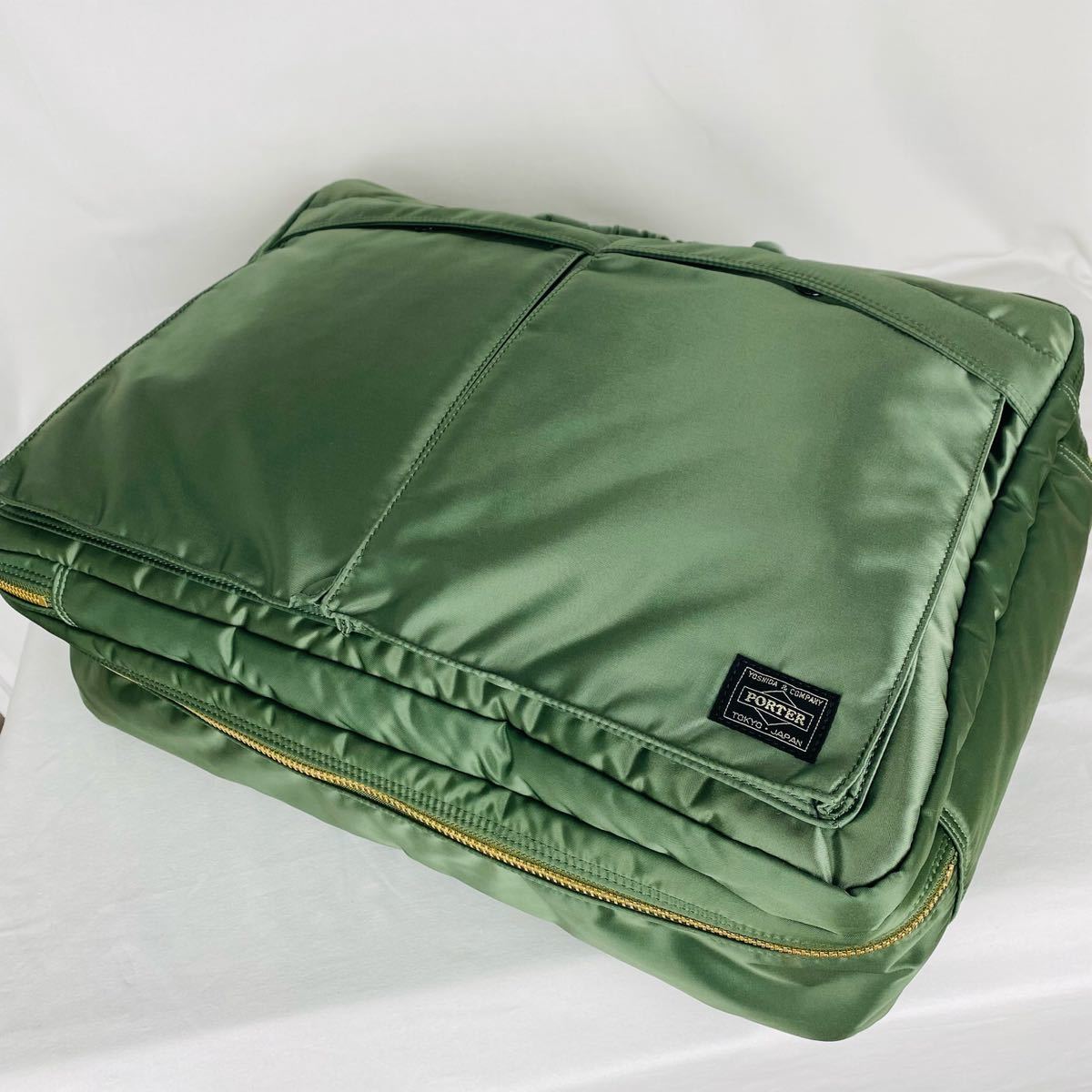新型】PORTER / TANKER 3WAY BRIEFCASE /グリーン ポーター タンカー