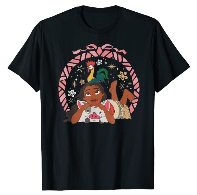 ディズニー モアナと伝説の海 プア ヘイヘイ 黒A Ｔシャツ 4XL _画像1