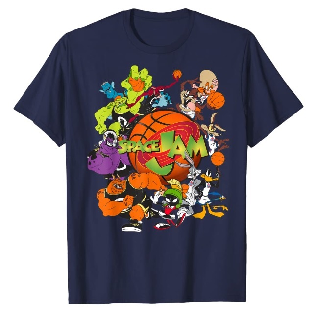 2年保証』 スペース・プレイヤーズ ルーニーテューンズ ☆ ネイビー T
