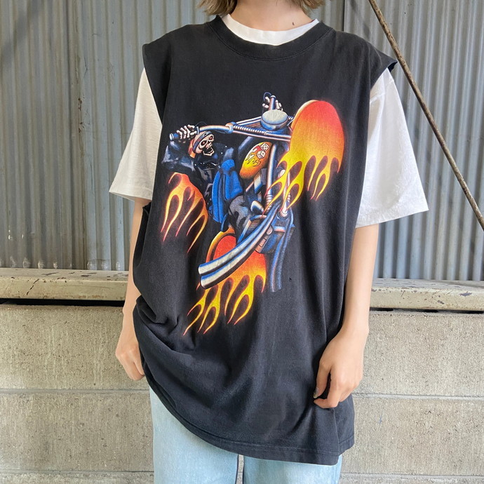 CHOPPERS チョッパーズ 両面プリント カットオフ ノースリーブTシャツ メンズXL_画像1