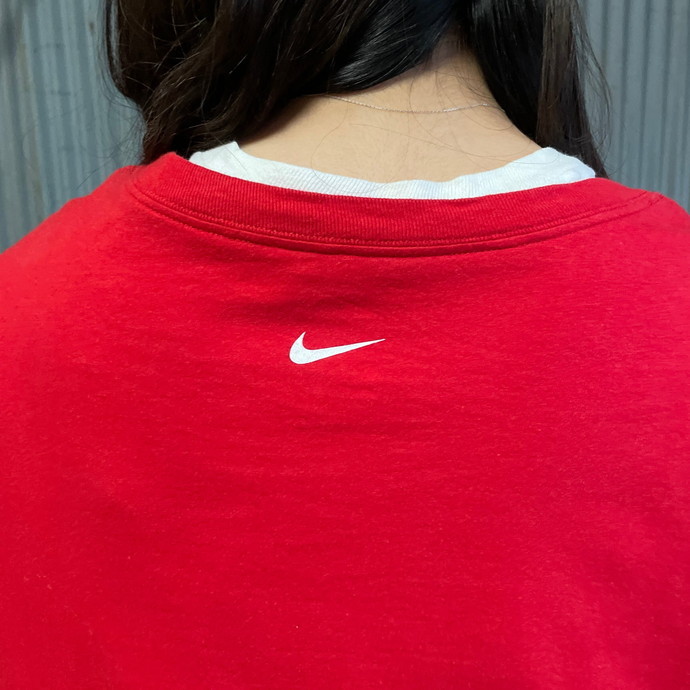 ビッグサイズ NIKE ナイキ van wert football カレッジチームロゴ プリント ロングTシャツ メンズ2XL_画像7