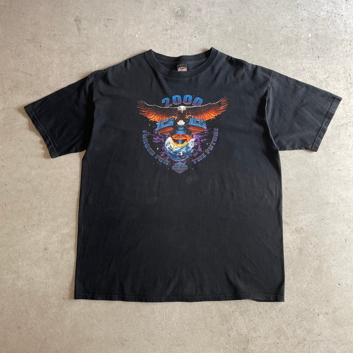ビッグサイズ 00年代 Harley-Davidson ハーレーダビッドソン ロゴプリント Tシャツ メンズ2XL_画像2