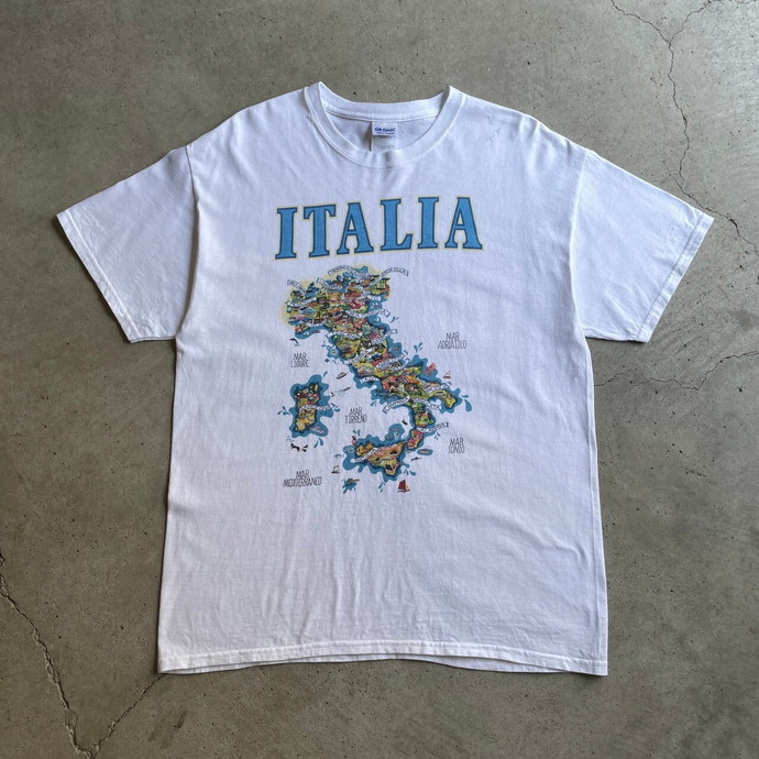 ITALIA イタリア スーベニア プリント Tシャツ メンズL_画像2