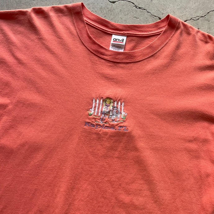 90年代 Naples,FL 刺繍 Tシャツ メンズXL レディース2XL相当_画像1