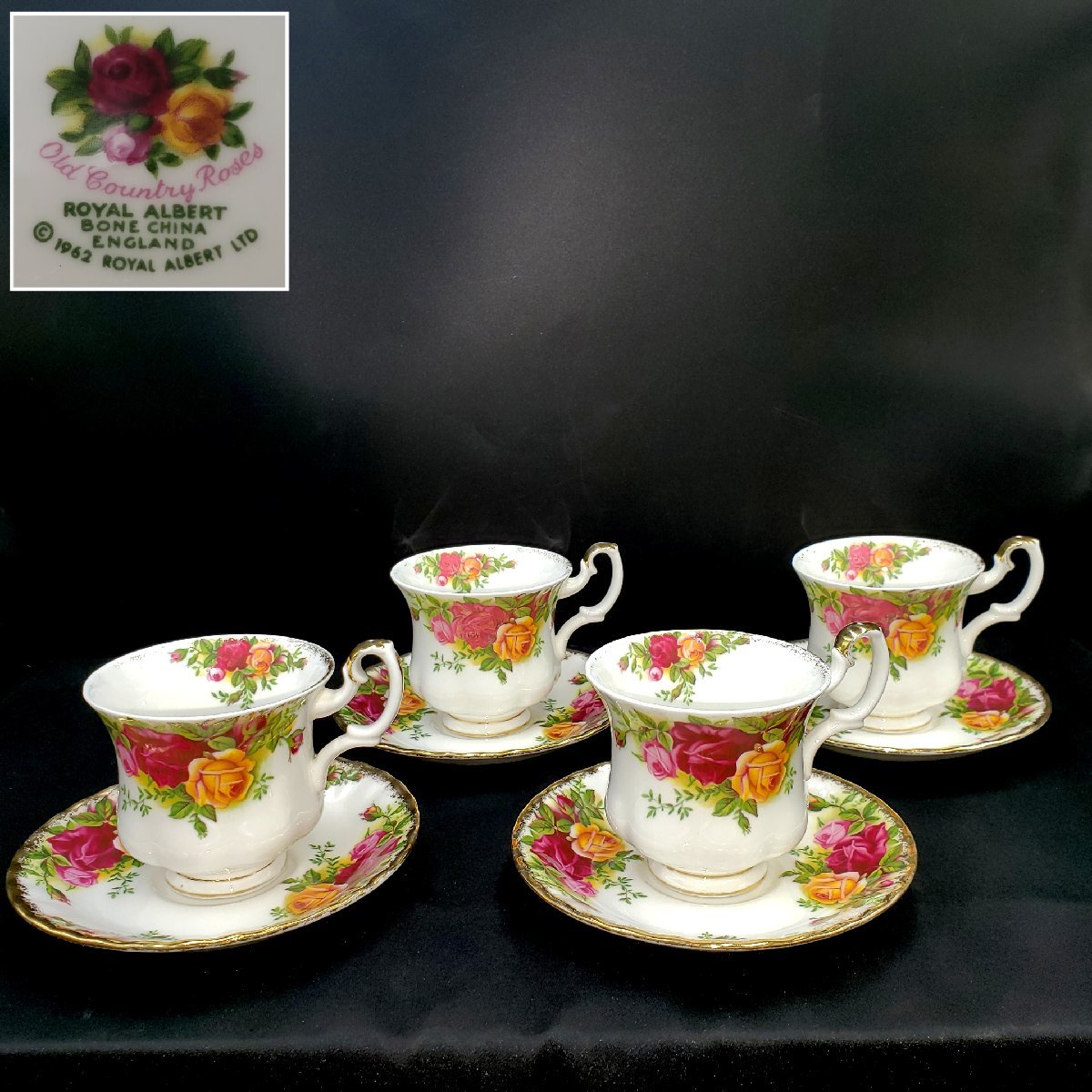 カップ＆ソーサー ROYAL ALBERT Old Country Roses ロイヤルアルバート オールドカントリーローズ バラ ローズ アンティーク【80s1504】_画像1