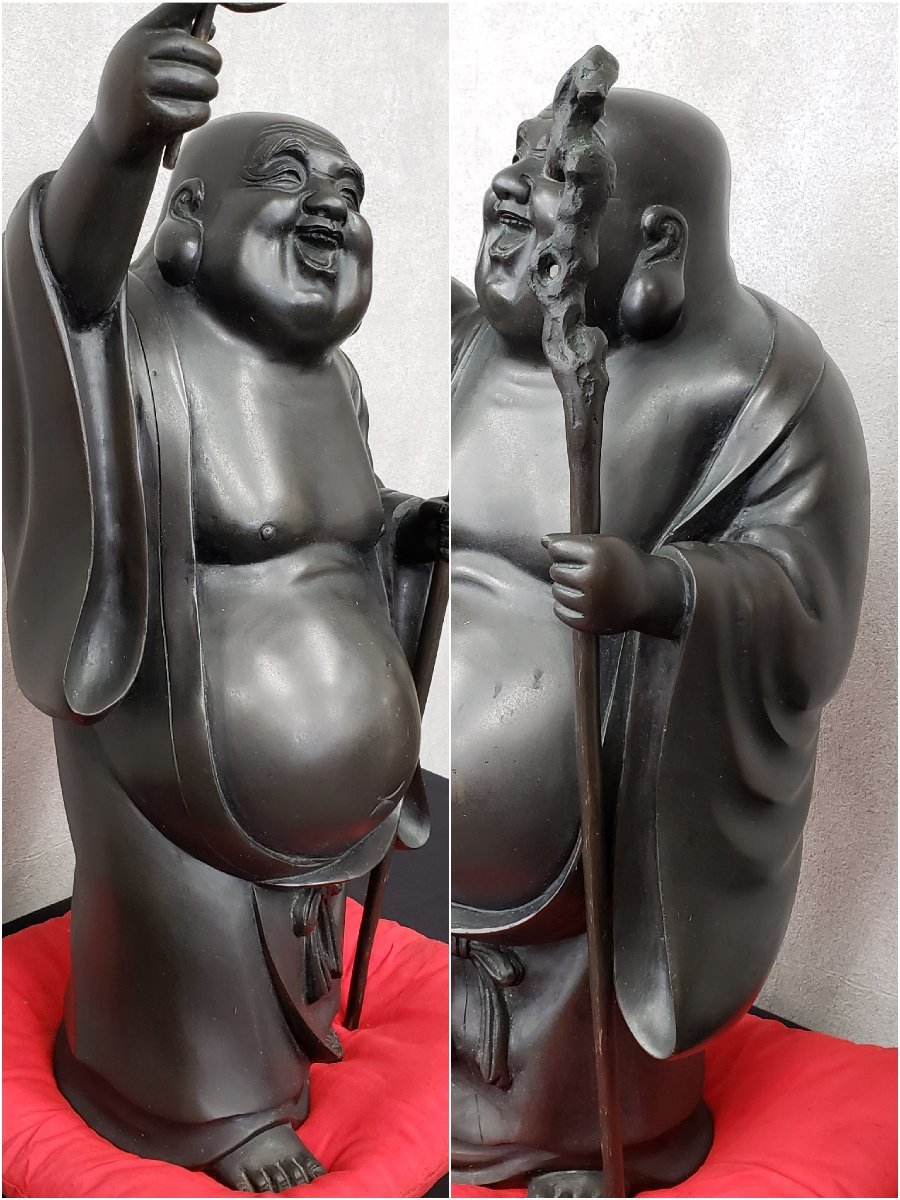 越井栄山作 軍配布袋 18号 重さ18kg 高岡銅器 銅製品 金属工芸