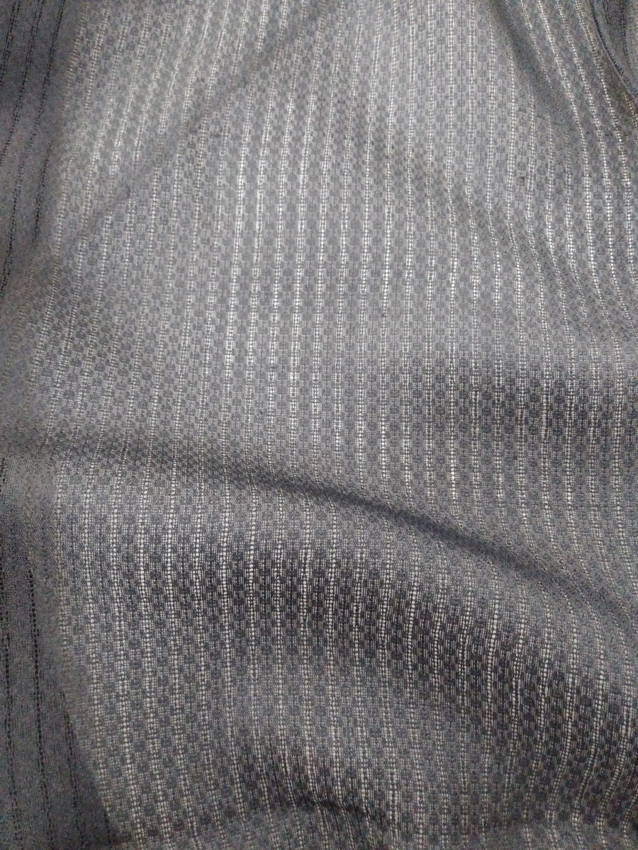 YA4558 和装　レトロ　一つ紋付　紗　夏羽織　絹　身丈→約78.5㎝/裄→約52.5㎝　リメイク素材_画像6