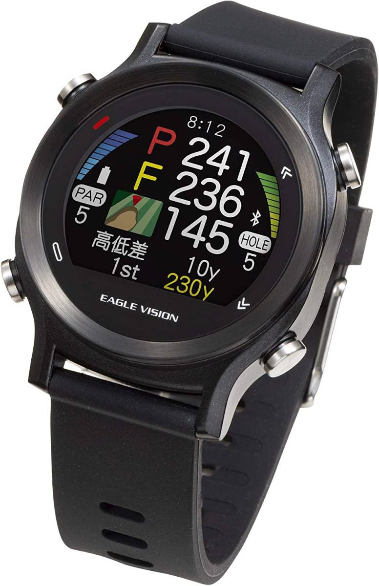 新品 アサヒゴルフ EAGLE VISION watch ACE EV-933-BK ブラック黒 朝日ゴルフ イーグルビジョン ウォッチ エース GPSゴルフナビ 距離計測器_画像4