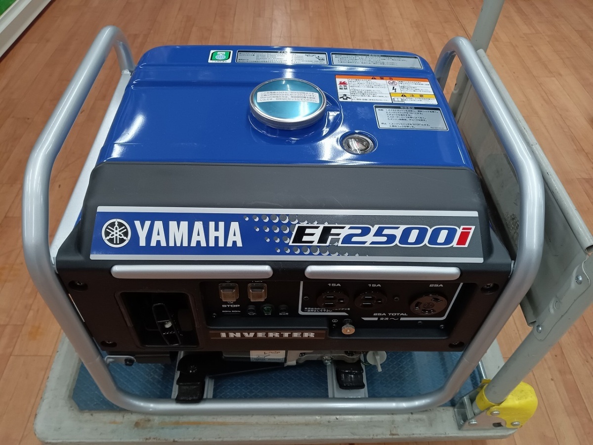 中古品 YAMAHA ヤマハ 2.5kVA オープン型 インバータ発電機 EF2500i