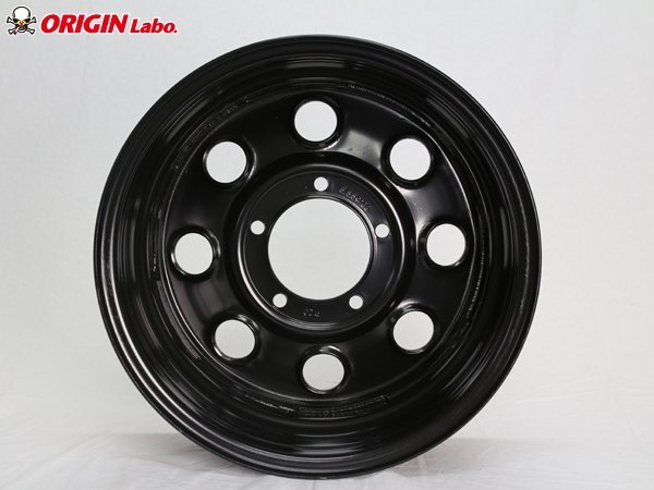 ★ORIGIN 鉄八 MUD-SDS8/16x6.0J(6J) 139.7/5H +20 ブラック 【1本】★ジムニー 専用スチールホイール（MUD-SDS8-1660JP20-BK）_※裏側