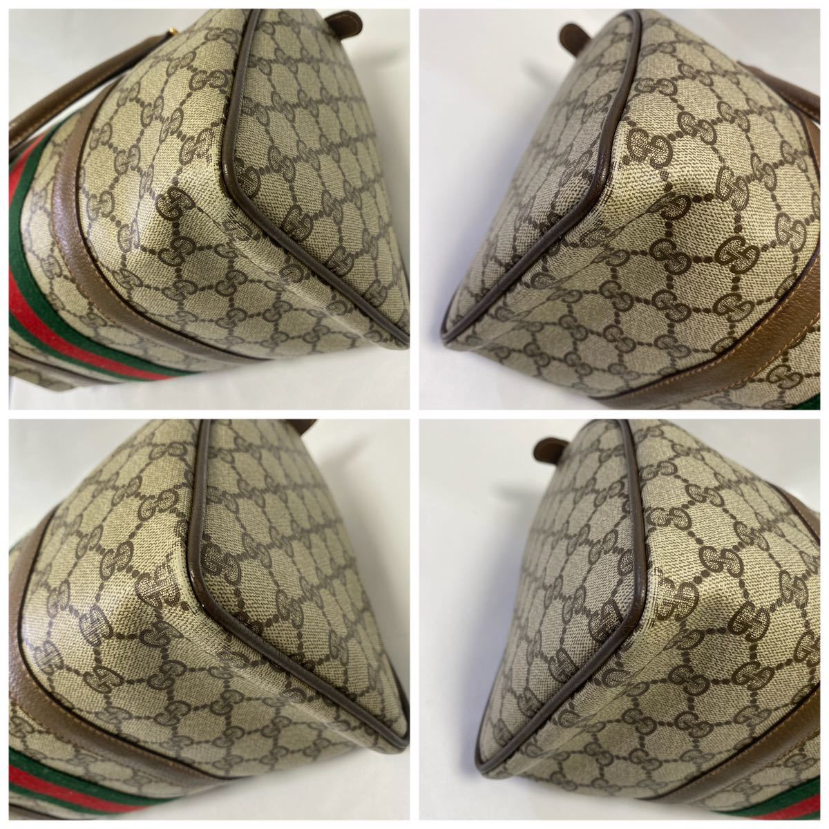 GUCCI グッチ ボストンバッグ シェリーライン GG柄 レザー PVC 0622493