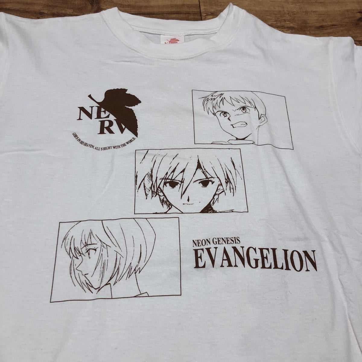 新世紀エヴァンゲリオン 半袖Tシャツ SEGA フリーサイズ ホワイト 非売品 90年代 ヴィンテージの画像4