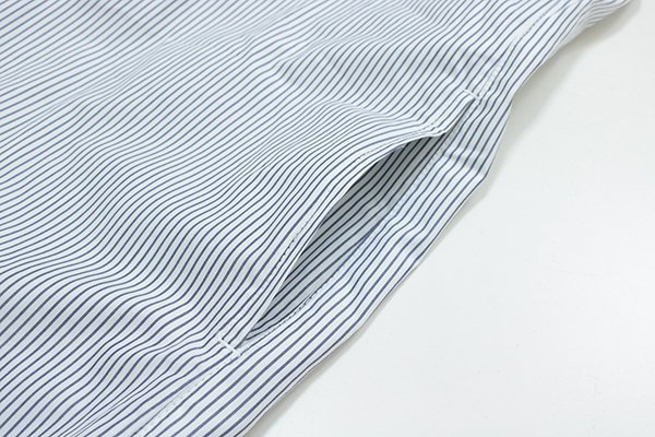未使用 poushal ◆ ストライプ シャツ ワンピース ホワイト/ブルー 40サイズ (下げ札付き) 長袖 ロング ポーシャル ◆WX19_画像5