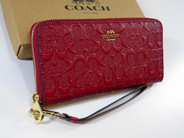 未使用 (28) コーチ coach ラウンドファスナー ジッピーウォレット