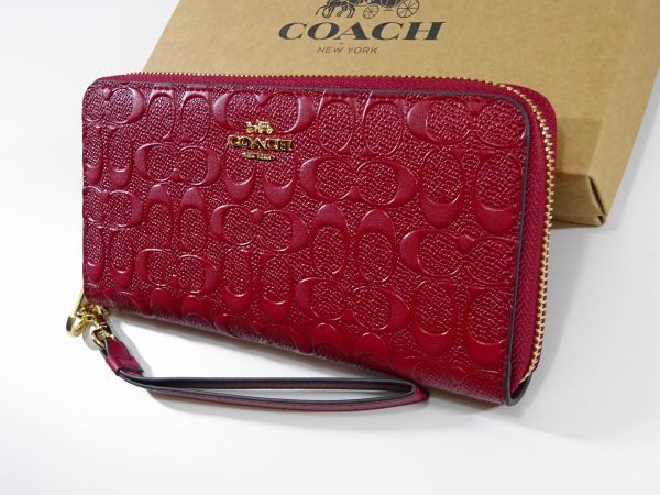 未使用 (28) コーチ coach ラウンドファスナー ジッピーウォレット