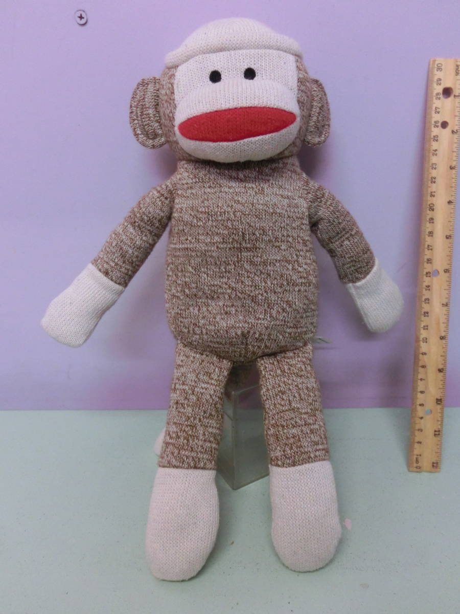 sok Monkey * Vintage soft toy doll 37cm*Sock Monkey Doll Stuffed Plush Vintage. socks Monkey America miscellaneous goods 