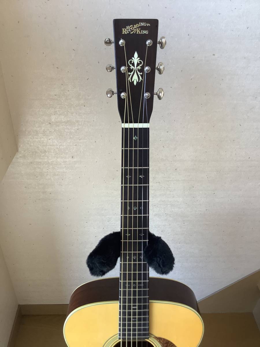 送料無料 レコーディング キング RO-16 トップ単板 トリプルOタイプ アコースティックギター 美品 ギグバック付の画像5