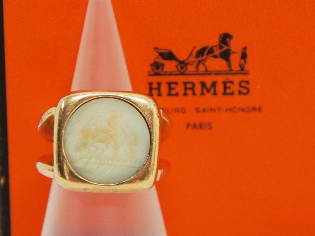 HERMES/エルメス】コロゾリング 指輪 #50 金色 アクセサリー debugstore.lk