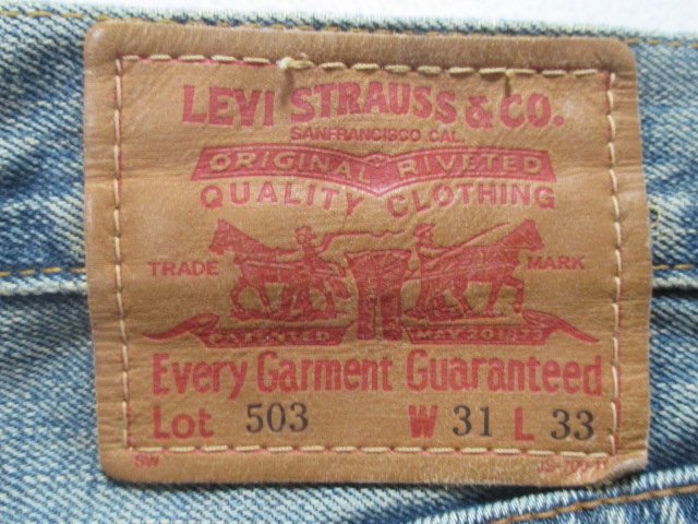 A278送料無料【W31】コレクション放出LEVI'Sリーバイス503★_画像2