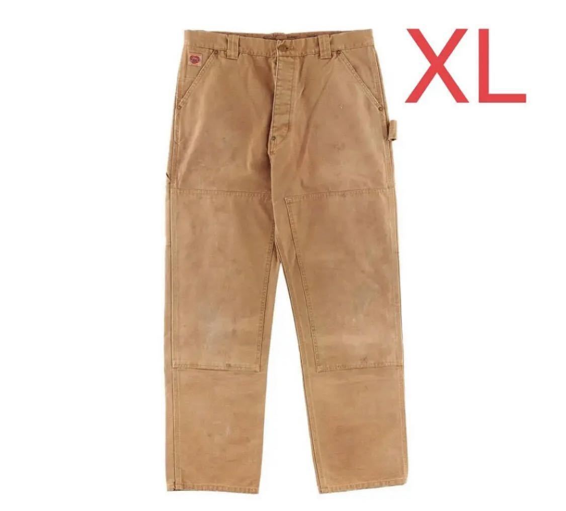 送料無料！XLサイズ 新作 セントマイケル SAINT Mxxxxxx DOUBLE KNEE PANTS BEIGE ペインターパンツ saint  michael ベージュ ワークパンツ