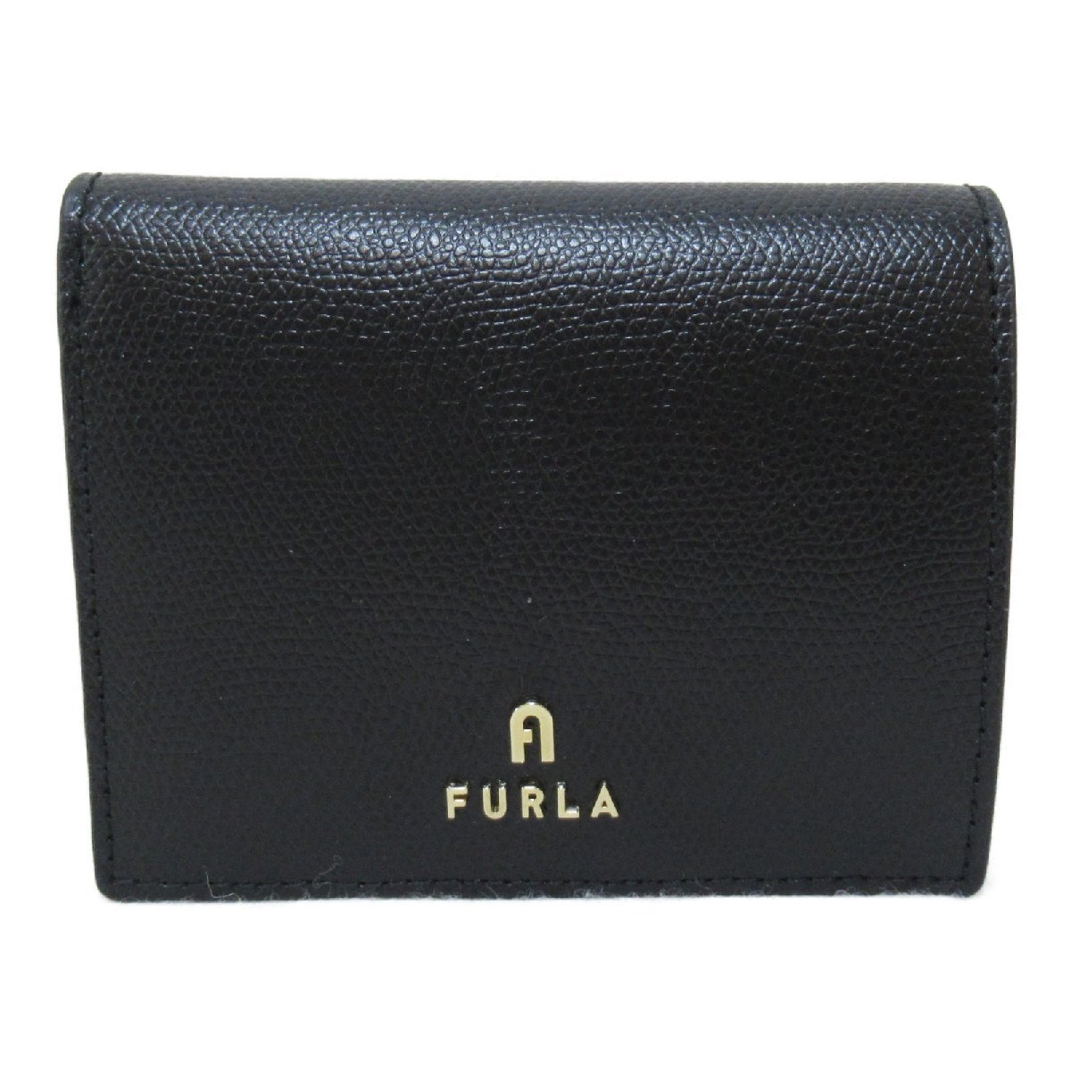 FURLA フルラ 二つ折り財布 バビロン ブラック レディース レザー-