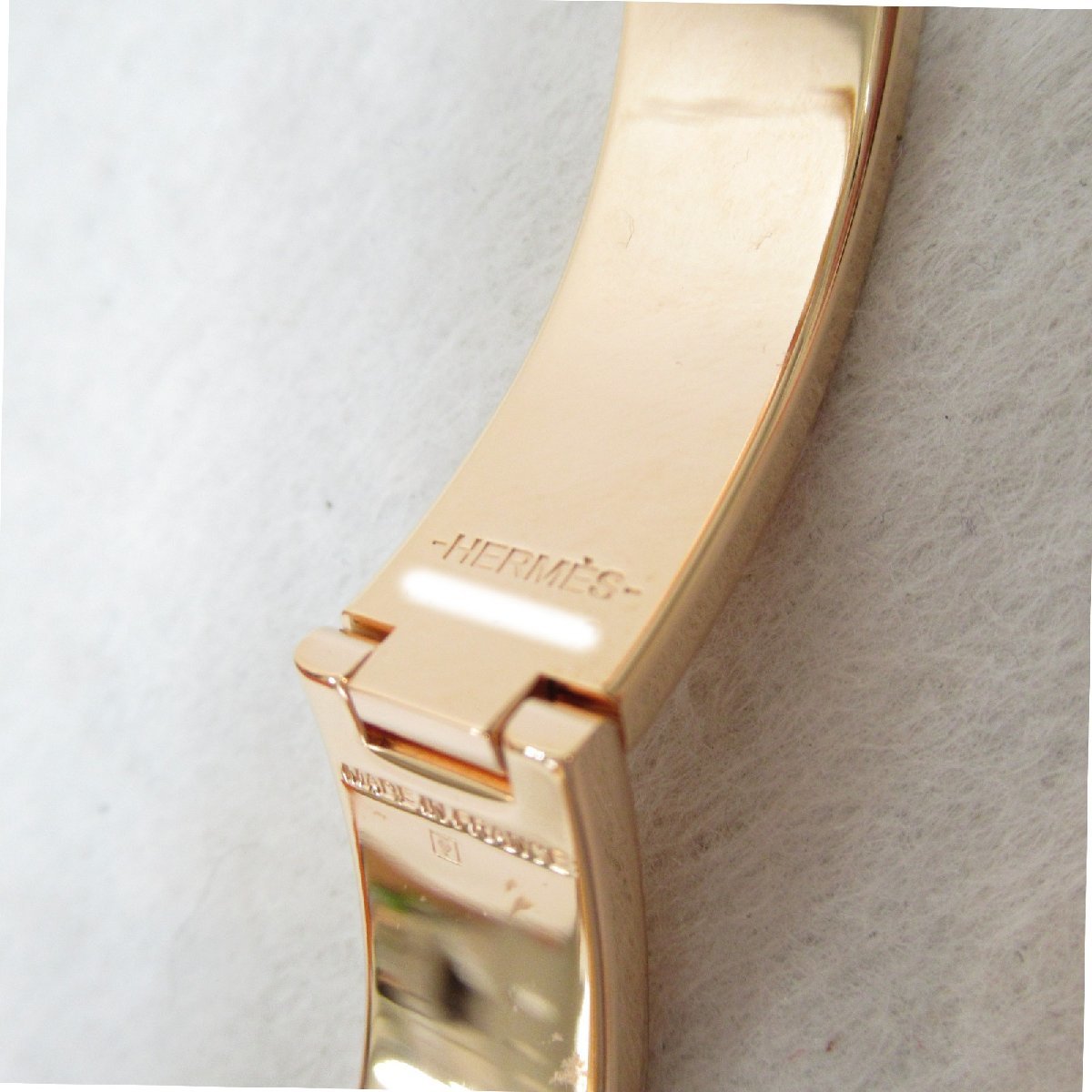 HERMES エルメス バングル クリッククラック バングル ピンク系 GP